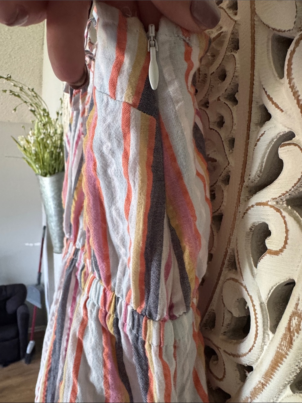 Roxy Multicolor Striped Spaghetti-Strap Romper - Picture 13 of 15